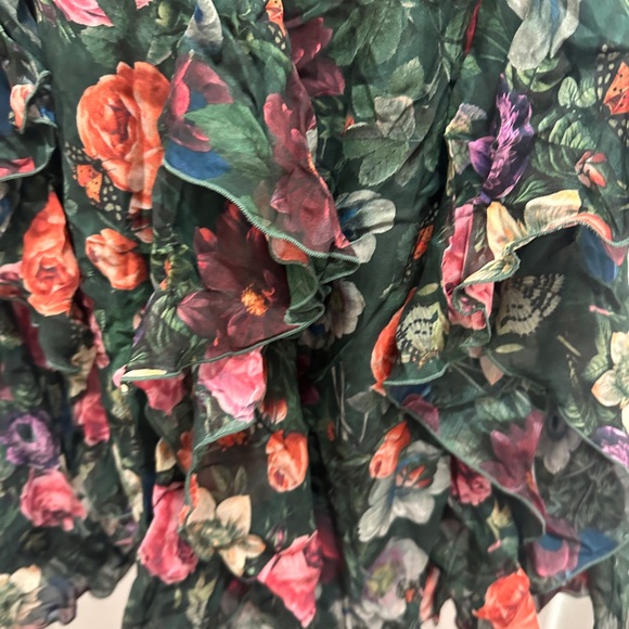 & OTHER STORIES | GREEN FLORAL | MIDI DRESS | SIZE EURO 40 US 8 - Picture 6 of 6